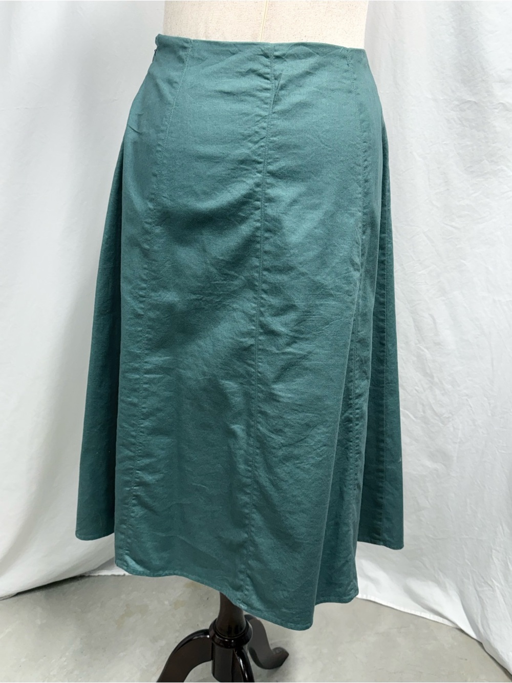 Banana Republic Factory Teal Green A-Line Midi Skirt